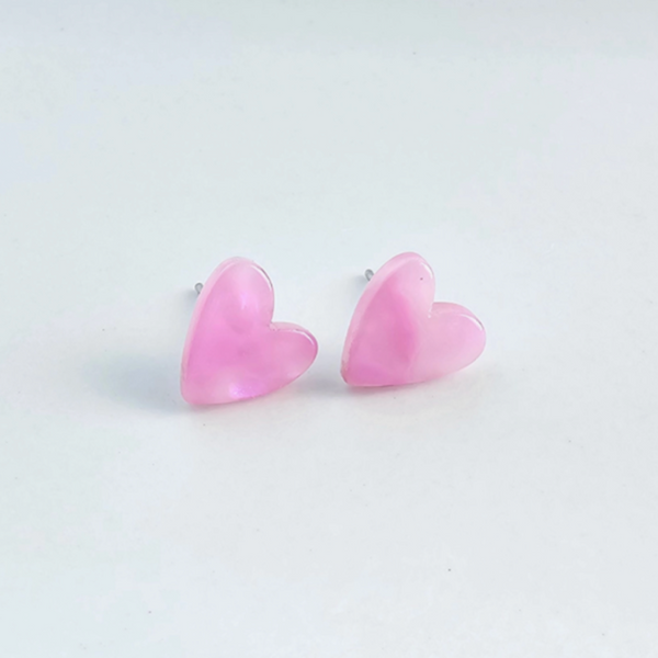 Acrylic Heart Studs