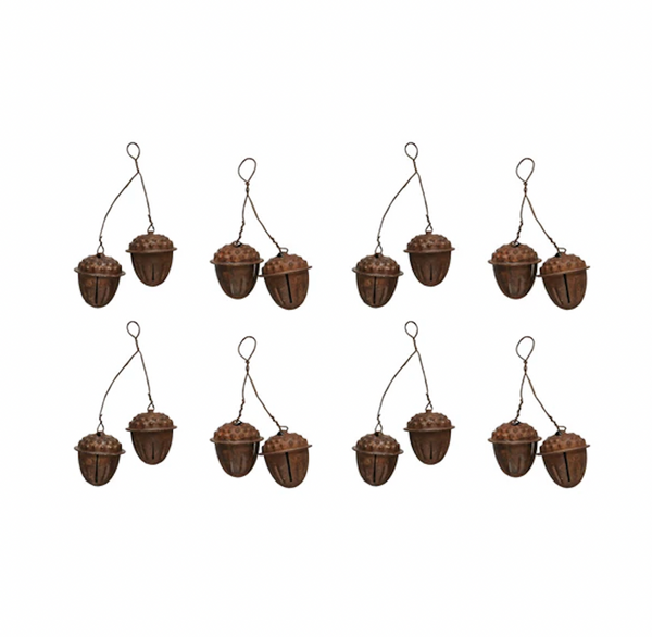 Metal Acorn Ornament Boxed Set