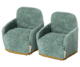 Blue Upholstered Chair Set