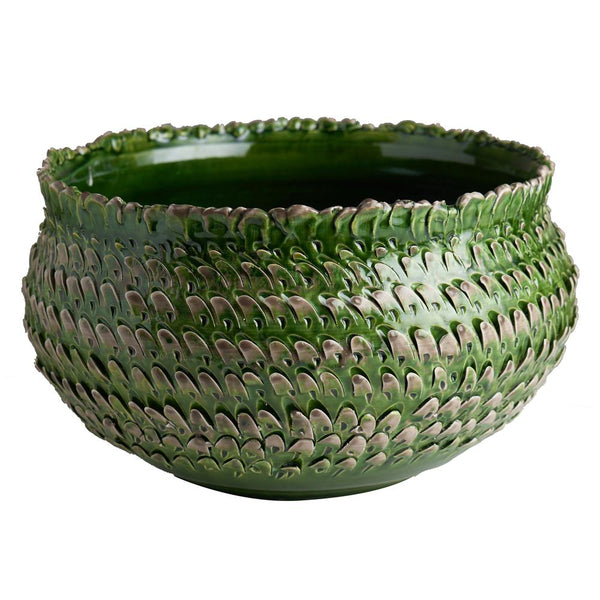 Green/Gray Feathered Bowl