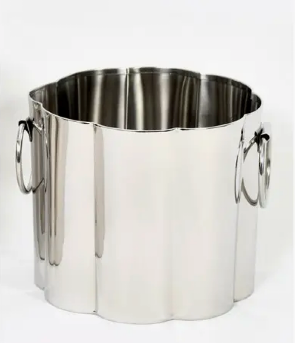 Silver Ice Bucket with Handles