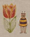 Bear Tulip Tea Towel