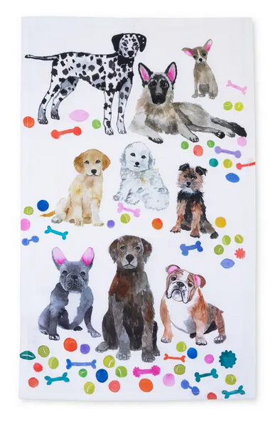 Dogs Tea Towel