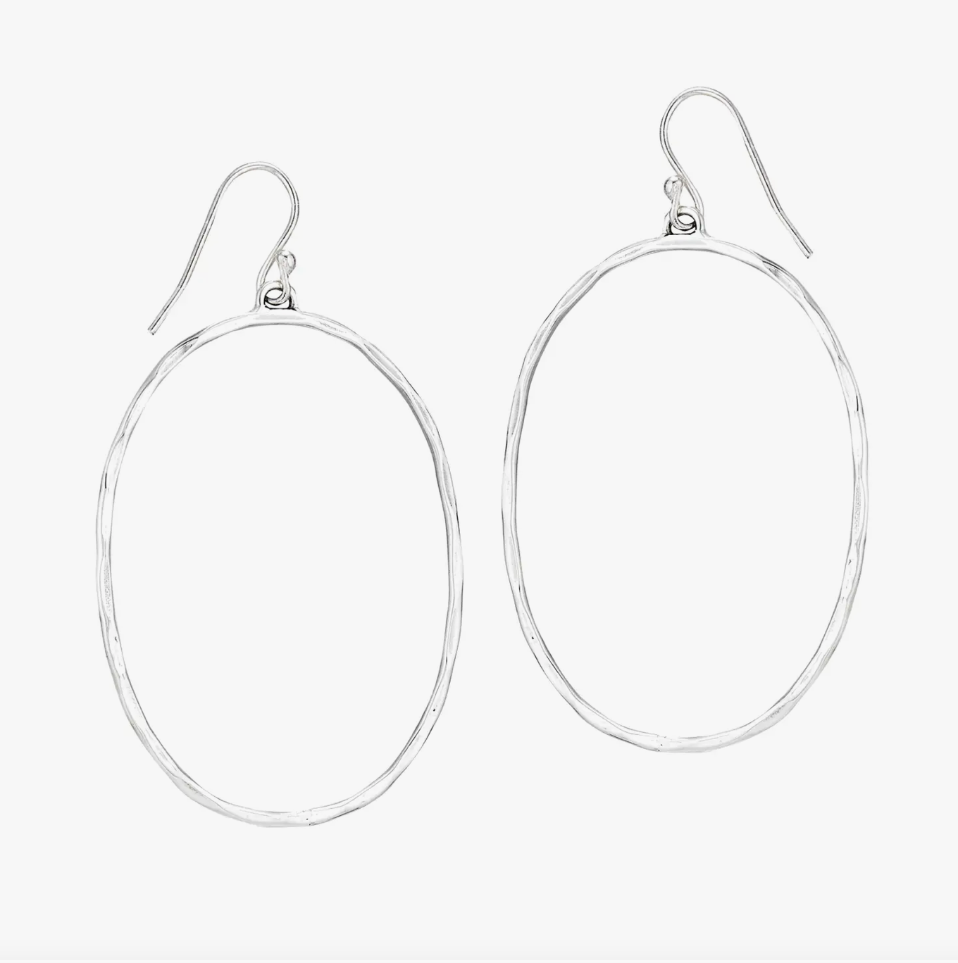 Hammered Oval Wire Earring