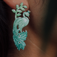 Jade Pavo Earrings