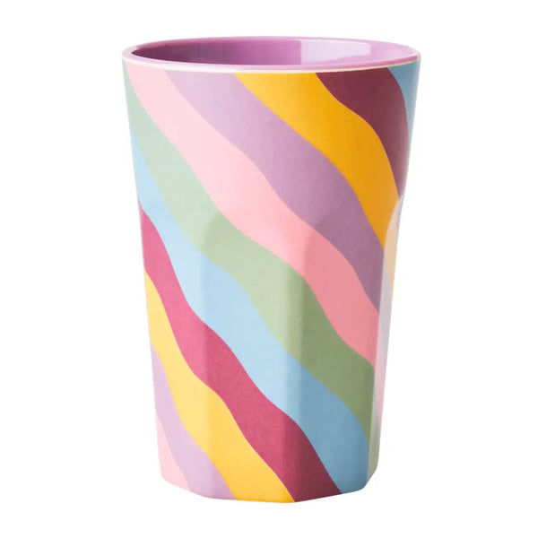 Funky Stripes Tall Melamine Cup