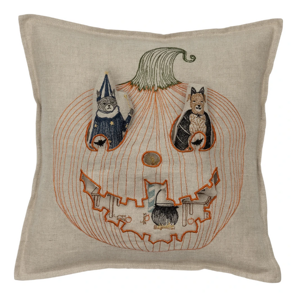Jack-o'-lantern Pocket Pillow